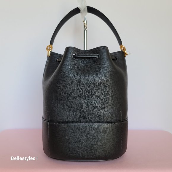 KATE SPADE Gramercy Pebbled Leather MEDIUM Bucket Bag- Black color ⭐ - Picture 7 of 16